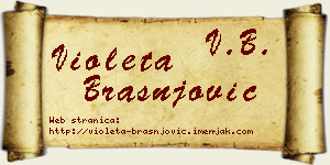 Violeta Brašnjović vizit kartica